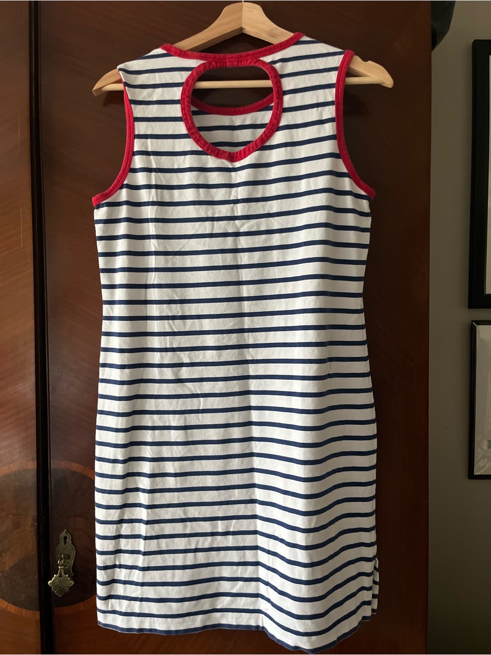 Vinyard vines Striped Sleeveless Knit Dress with Red Trim - Picture 2 of 3